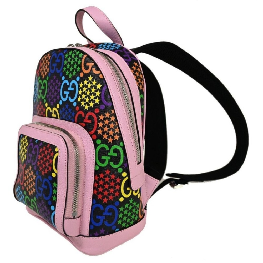 GUCCI GG Psychedelic Collection Backpack in Multicolor Coated Canvas & Leather - Picture 11 of 11